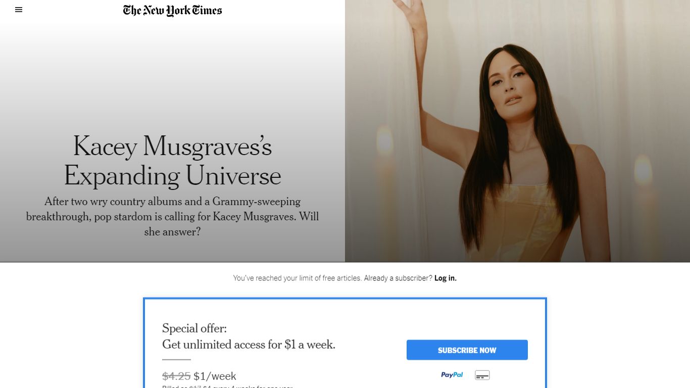 Kacey Musgraves’s Expanding Universe - The New York Times