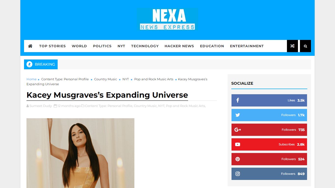 Kacey Musgraves’s Expanding Universe - NEXA News Express - Latest ...